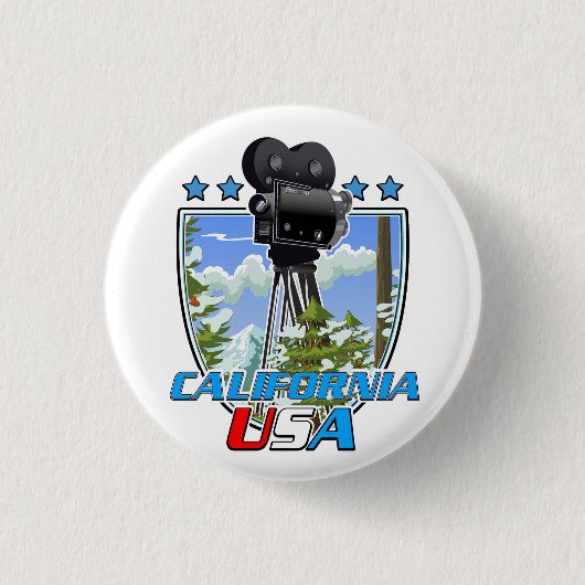 カリフォルニア アメリカ 缶バッジ (正面)