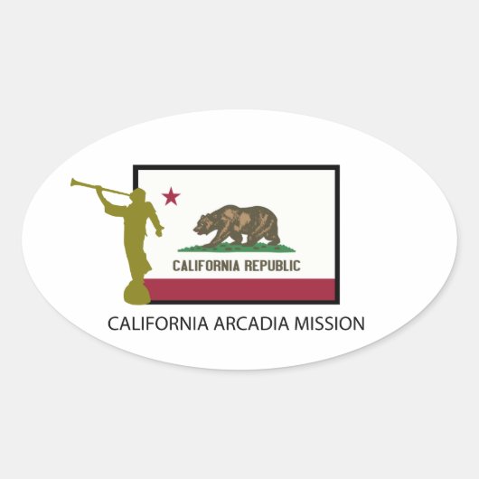 カリフォルニア・アルカディア・ミッションLDS CTR 楕円形シール (正面)