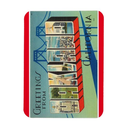 カリフォルニア、オークランド磁石 マグネット (縦)