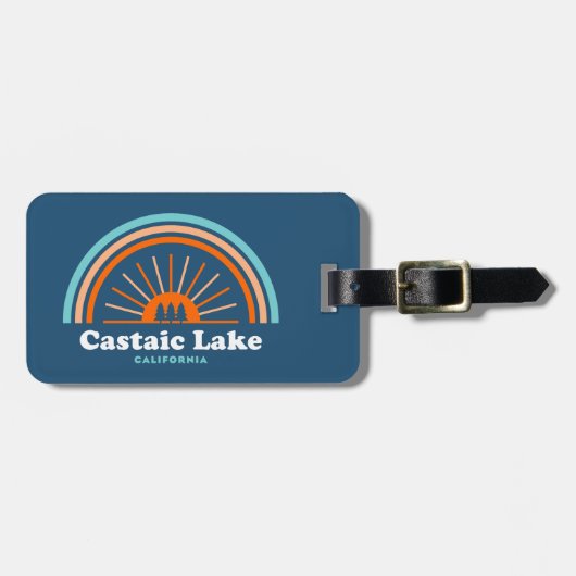 カリフォルニア カスタアイック湖 虹 ラゲッジタグ (正面横)