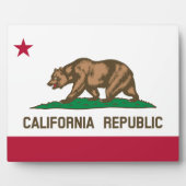 カリフォルニア・カリ共和国ベア国旗、米国州プラク フォトプラーク (正面)