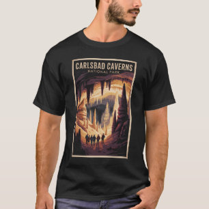 カリフォルニア カールズバッド キャバーンズ国立公園 イラスト 旅行 Tシャツ