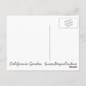 カリフォルニア・ガーデン ポストカード (裏面)