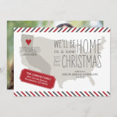 カリフォルニア・クリスマス引っ越しのお知らせ シーズンカード (正面/裏面)