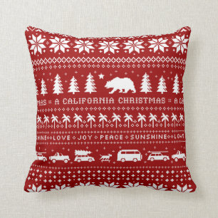 カリフォルニア·クリスマス 休日パクールターン クッション