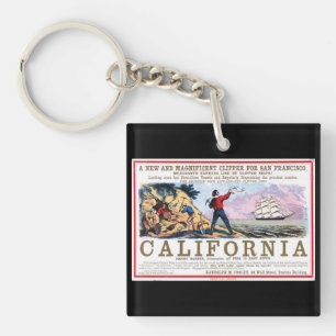 カリフォルニア・クリッパーの帆船 キーホルダー