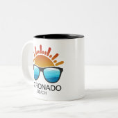 カリフォルニア コロナドビーチ サングラス ツートーンマグカップ (正面左)
