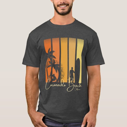 カリフォルニア コロナドビーチ サーフィン Tシャツ (正面)