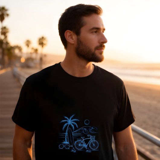 カリフォルニア・コーストサマー -青- Tシャツ