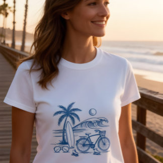 カリフォルニア・コーストサマー -青- Tシャツ