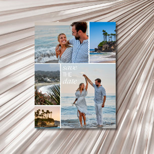 カリフォルニア・コーストビーチ結婚式保存日 案内ポストカード
