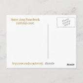 カリフォルニア・コースト・ポストカード ポストカード (裏面)