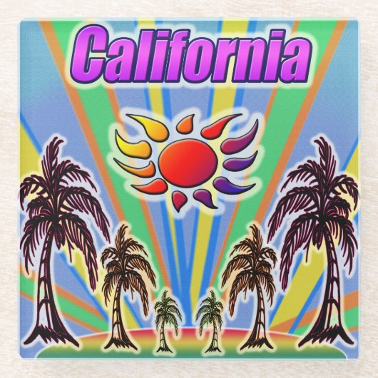 カリフォルニア・サマーラブコースター ガラスコースター (正面)