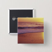 カリフォルニア、サンタクルスの近く、ビーチの景色 缶バッジ (正面&裏面)