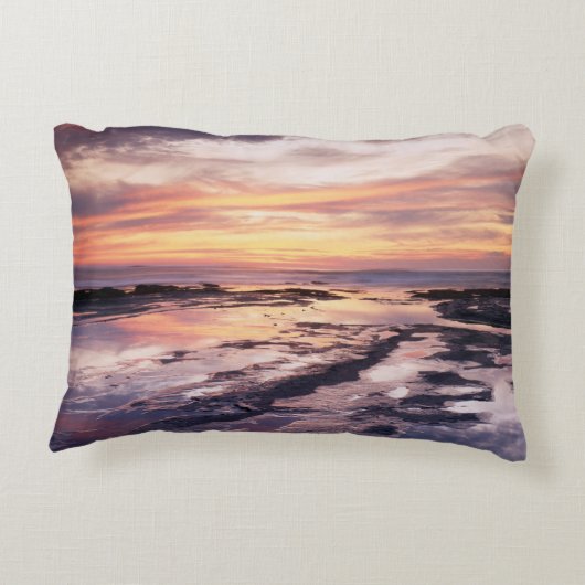 カリフォルニア、サンディエゴ、サンセット崖、サンセット1 アクセントクッション (裏面)