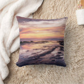 カリフォルニア、サンディエゴ、サンセット崖、サンセット1 クッション (ブランケット)
