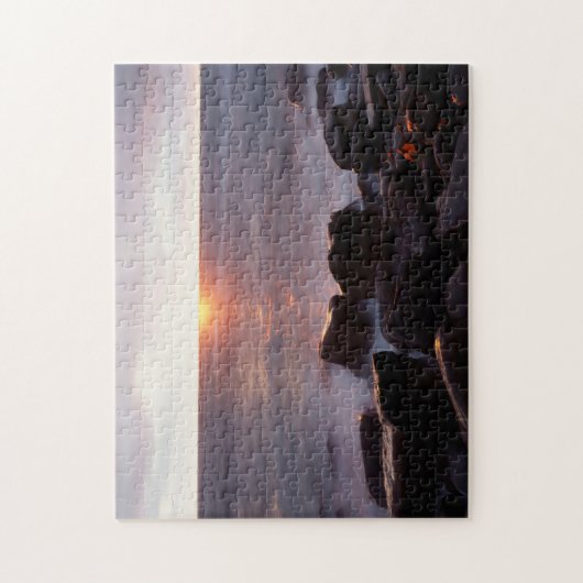 カリフォルニア、サンディエゴ、サンセット崖、サンセット2 ジグソーパズル (縦)