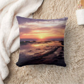 カリフォルニア、サンディエゴ、サンセット崖、サンセット3 クッション (ブランケット)