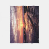 カリフォルニア、サンディエゴ、サンセット崖、サンセット3 フリースブランケット (正面)