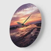 カリフォルニア、サンディエゴ、サンセット崖、サンセット3 ラージ壁時計 (傾斜)
