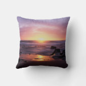 カリフォルニア、サンディエゴ、サンセット崖、サンセット4 クッション (裏面)