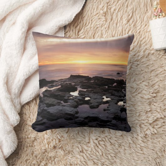 カリフォルニア、サンディエゴ、サンセット崖、サンセット6 クッション (ブランケット)