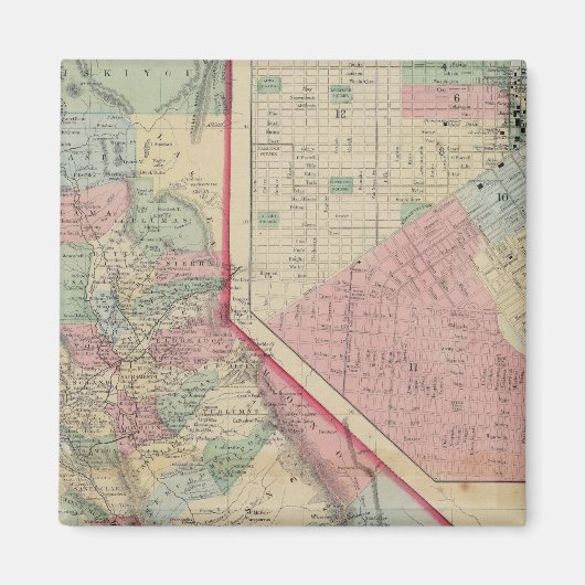 カリフォルニア、サンフランシスコ地図(Mitchell) マグネット (正面)