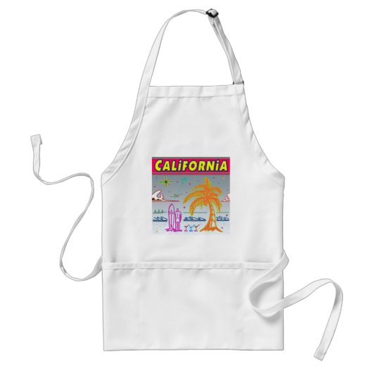 「カリフォルニア」サーファー ビーチ エプロン (正面)
