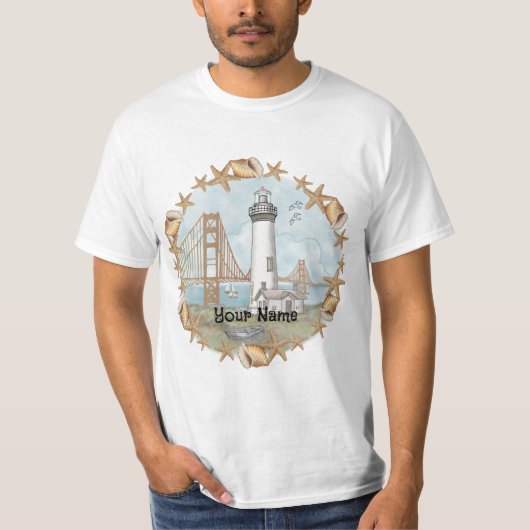 カリフォルニア シェルズ ライトハウス Tシャツ (正面)