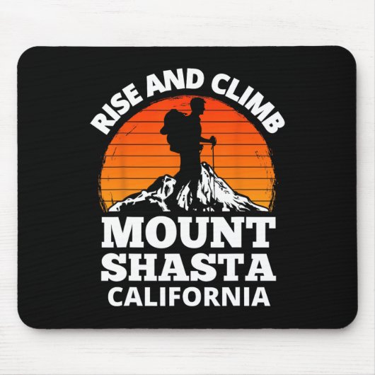 カリフォルニア シャスタ山 登山 マウスパッド (正面)