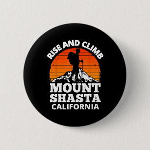 カリフォルニア シャスタ山 登山 缶バッジ
