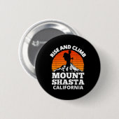 カリフォルニア シャスタ山 登山 缶バッジ (正面&裏面)