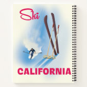 カリフォルニア スキー旅行ポスターノート ノートブック (裏面)