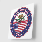カリフォルニア スクエア壁時計 (傾斜)