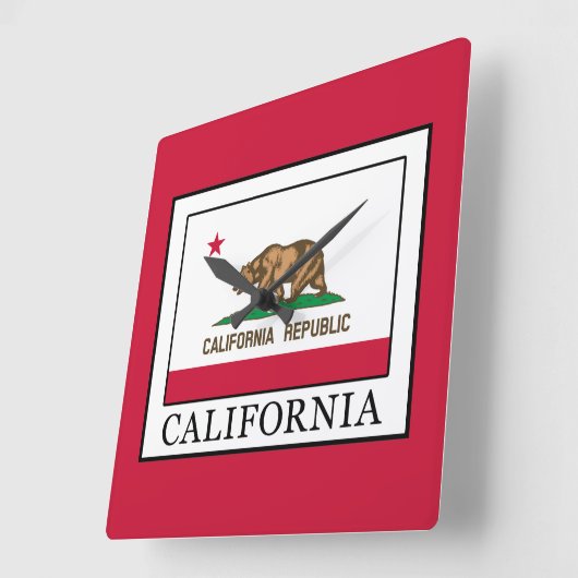 カリフォルニア スクエア壁時計 (傾斜)