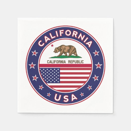 カリフォルニア スタンダードカクテルナプキン (正面)