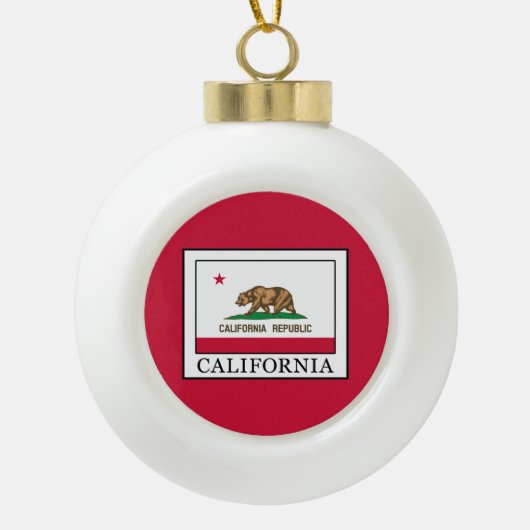 カリフォルニア セラミックボールオーナメント (正面)