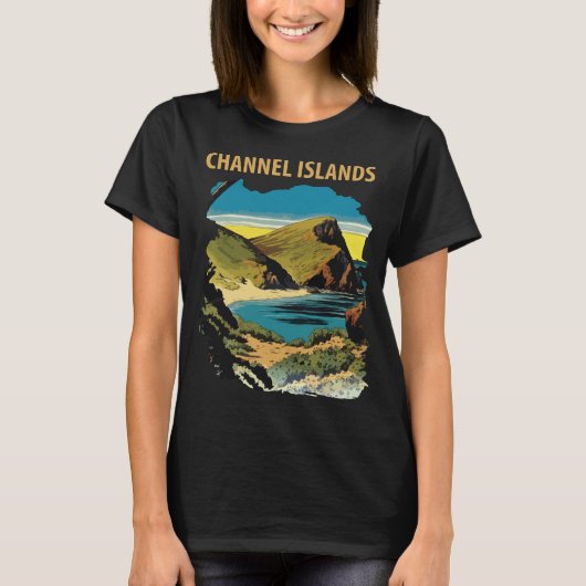 カリフォルニア チャンネル諸島の海岸旅行 Tシャツ (正面)