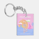 カリフォルニア、トラベルアート名門私立校風の、 キーホルダー (正面左)