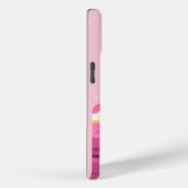 カリフォルニア、トラベルアート、名門私立校風のピンク Case-Mate iPhoneケース (裏面 / 右)