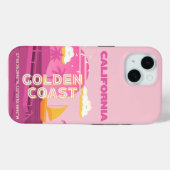 カリフォルニア、トラベルアート、名門私立校風のピンク Case-Mate iPhoneケース (裏面 (横))