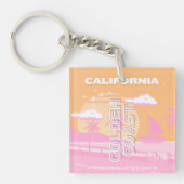 カリフォルニア、トラベル名門私立校風のアート名門私立校風の、旅行 キーホルダー (正面)