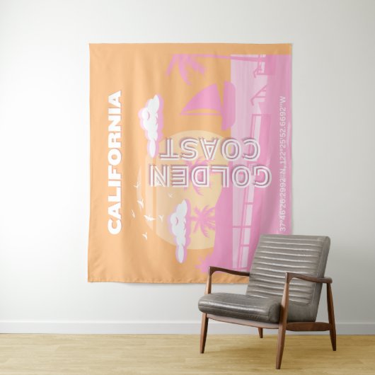 カリフォルニア、トラベル名門私立校風のアート名門私立校風の、旅行 タペストリー (インサイチュ)