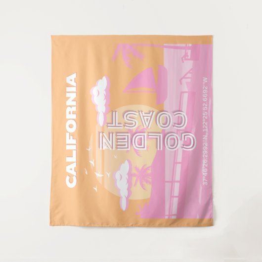 カリフォルニア、トラベル名門私立校風のアート名門私立校風の、旅行 タペストリー (正面)