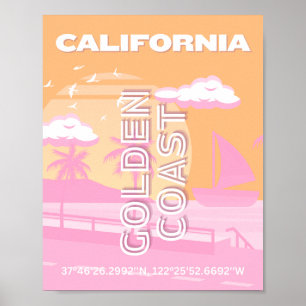 カリフォルニア、トラベル名門私立校風のアート名門私立校風の、旅行 ポスター