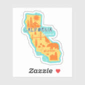 カリフォルニア・ドリーミンのステッ図解入りの、写真付きのカー シール (シート)