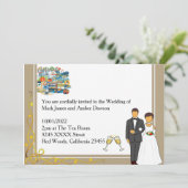 カリフォルニア・ドリーミング ウェディング招待状 招待状 (スタンド正面)