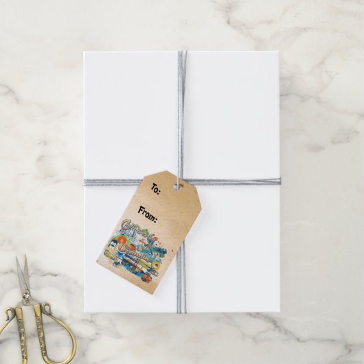 カリフォルニア・ドリーミング ギフトタグ (より糸付き)