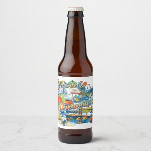 カリフォルニア ドリーミング ビールラベル (正面)