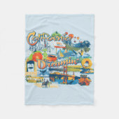 カリフォルニア・ドリーミング フリースブランケット (正面)